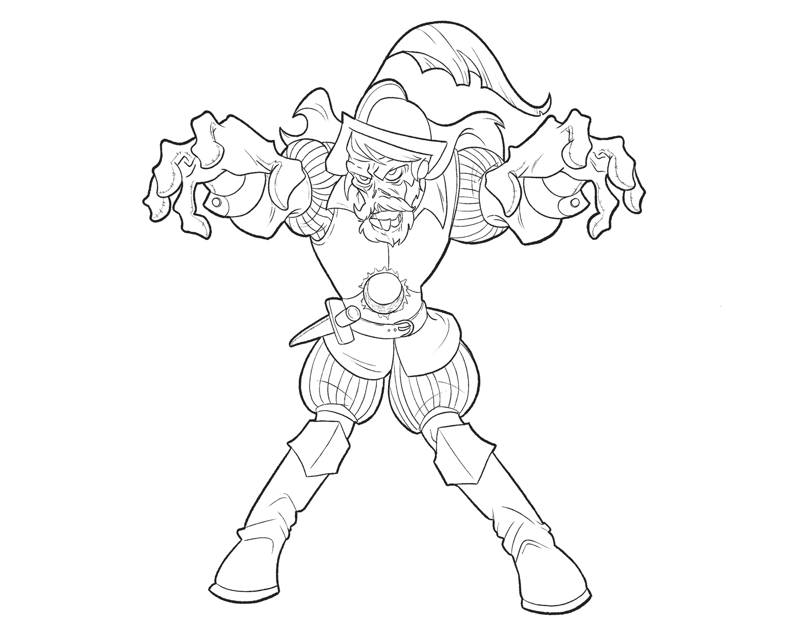 Illustration of Héctor Cervantes, a conquistador ghost