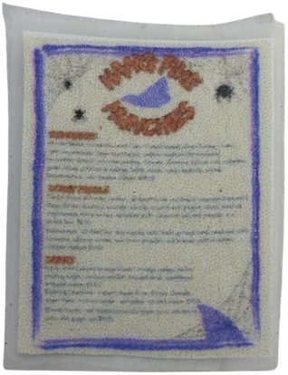 Scale model Halloween menu board, front
